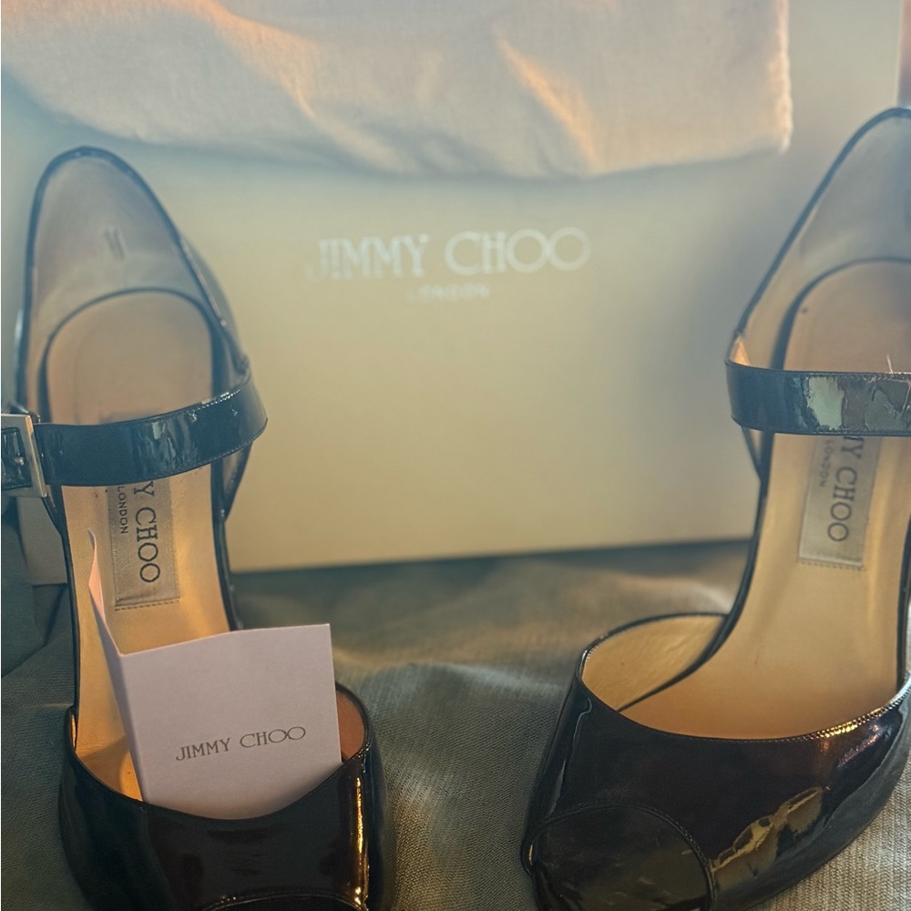 Jimmy Choo Black Patent Leather Heels